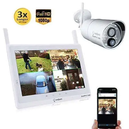 Sequro GuardPro2 Plus 1080P Home Surveillance Camera System Wireless IP66 Outdoor Camera