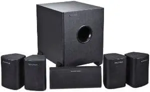 Monoprice 5.1 Channel Home Theater Satellite Speakers And Subwoofer