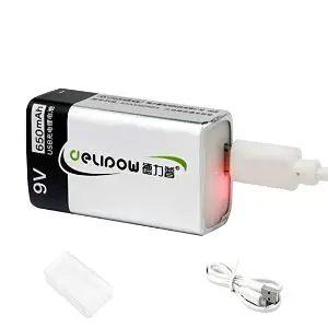 Delipow USB 9V Rechargeable Battery