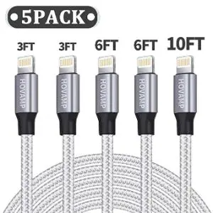 HOVAMP Lightning Cable 5 Pack 
